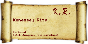 Kenessey Rita névjegykártya