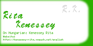 rita kenessey business card